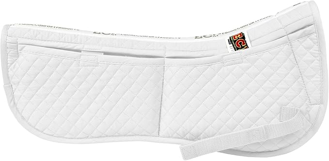 ECP Equine Comfort Products Adjustable Shock Absorbing Memory Foam Half Saddle Pad, Injury Prevention &amp; Pressure Relief, Customizable Fit, Breathable for All Riding Styles