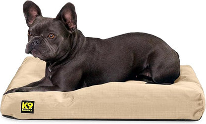 K9 Ballistics Tough Rectangle Pillow S Dog Bed - Removable Cover, Washable, Durable &amp; Water Resistant Dog Bed Made for Small Dogs 24"x18" Sandstone