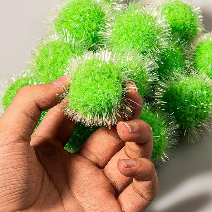 VAPKER 30 Pcs Cat Ball Toys Sparkle Balls Extra Large 2 Inch Cat&