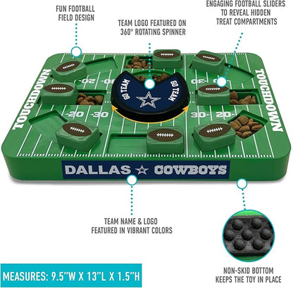 Pets First NFL Dallas Cowboys Large Puzzle Toy - Interactive Dog Treat &amp; Slow Feeding Toy