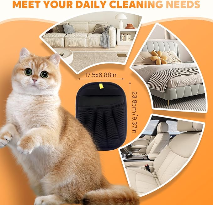 Pet Hair Removal Glove for Cats &amp; Dogs, Reusable Pet Hair Remover Electrostatic Gloves for Couch, Furniture, Carpet