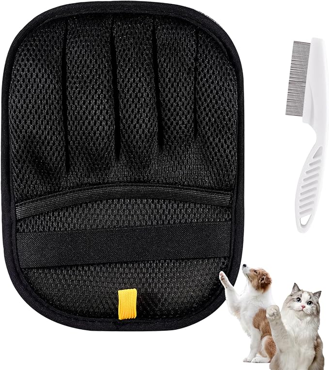 Cat Hair Gloves for Pet Hair Removal，Reusable Cats &amp; Dog Pet Hair Remover Electrostatic Gloves for Pets Grooming,Furniture,Carpet,Car,Couch