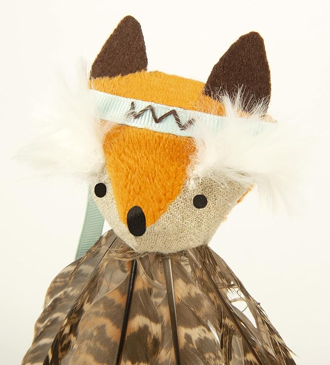 SmartyKat Toss-A-Fox Feather Toss &amp; Chase Cat Toy, Randomly Selected Color - Brown OR White, One Size