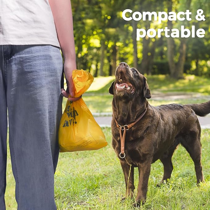 Dog Poop Bags Rolls Cornstarch Based Thickened&amp;100% Leak Proof Dog Waste Bags -120 Count 8 Rolls - Doggie Poop Bag for puppy and Big Dogs(Lavender)