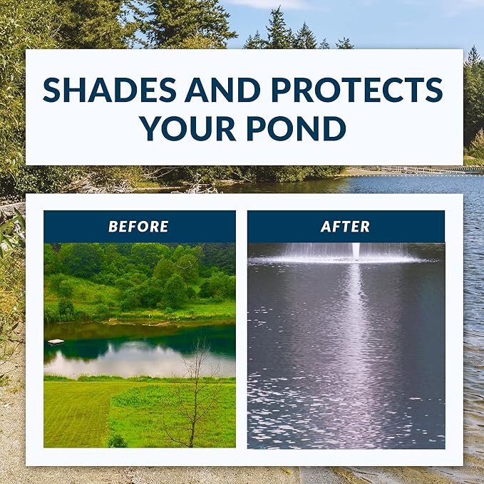 Airmax Twilight Blue Pond Dye 4X Concentrate for Outdoor Ponds &amp; Lakes, Natural Pond Colorant &amp; Beauty Enhancer, Block Ultraviolet Rays, Fish, Bird &amp; Livestock Safe, Easy Liquid Application,1 Quart