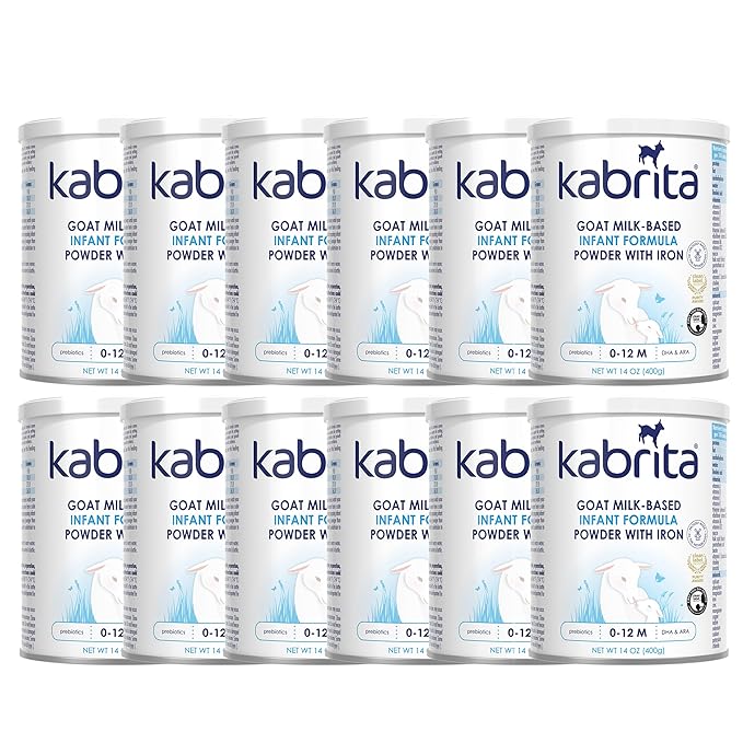 Kabrita Goat Milk Infant Formula - Easy to Digest Baby Formula 0-12 Months - Contains Prebiotics, Iron, DHA, Non-GMO - Gentle on Sensitive Tummies - Formula Supporting Gut Health &amp; Sleep - 14oz (Pack of 12)