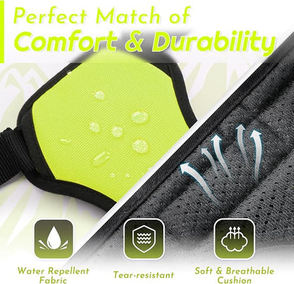 Eagloo Dog Harness Large Breed, No Pull Service Vest with Reflective Strips and Control Handle, Adjustable and Comfortable for Easy Walking, No Choke Pet Harness with 2 Metal Rings, Green, XL