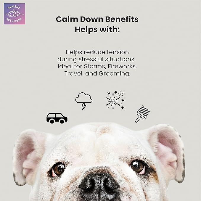 Calming Chews for Dogs - Dog Calming Treats for Anxiety &amp; Stress Relief with Melatonin and Ginger - Aid with Storms, Grooming, Fireworks, Separation, Travel, Motion Sickness, &amp; Sleep - 60 Soft Chews