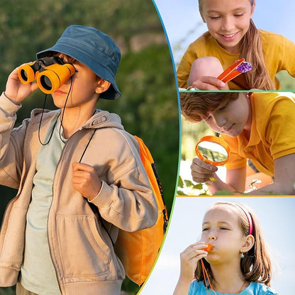 Kids Explorer Kit &amp; Bug Catcher Kit, Camping Gear for Kids, Outdoor Exploration Set with Backpack &amp; Binoculars, Ideal Outdoor Adventure Toys for Boys Girls 3-12