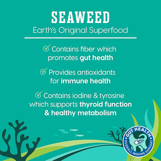 SeaMeal Squeeze Chicken Lickable Cat Treats with Seaweed for Skin &amp; Coat - Wet Cat Treats with Digestive &amp; Immune Health Support - Natural, Holistic, Grain Free (48 Squeezes)