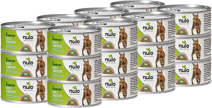 Nulo Duck &amp; Tuna Recipe Pate Wet Canned Cat Food, 5.5 Ounce (Pack of 24)