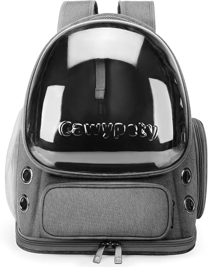 Cat Backpack Carrier, Breathable Cat Carrier Large Space Bubble Pet Backpack for Kitty Small Dog up to 12lbs, Transparent &amp; Foldable Pet Carrier for Travel Hiking