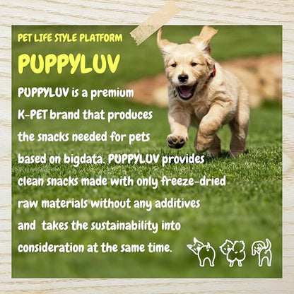 Puppyluv Treat - Freeze Dried Capelin Dog &amp; Cat Treats, Rich Fish Oil with Omega 3 Fatty Acides to Support Skin and Coat, Whole Fish, Grain Free, 2.3oz