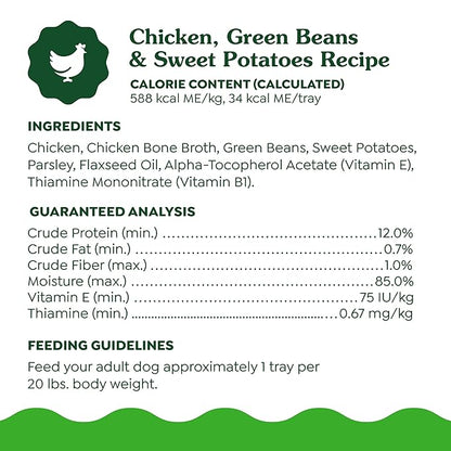 Greenies Smart Topper High Protein Wet Mix-in for Dogs, Chicken, Green Beans &amp; Sweet Potatoes Recipe in Vitabroth Broth - Bone Broth + Vitamins E &amp; B1, 10 Count