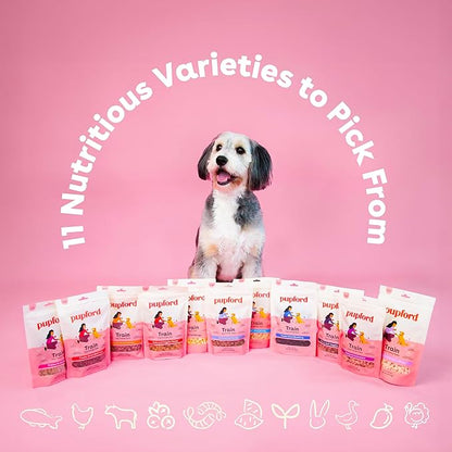 Pupford Freeze Dried Training Treats for Dogs &amp; Puppies, 1400+ Two Ingredient Bites (Rabbit, 4 oz, 3 Pack)