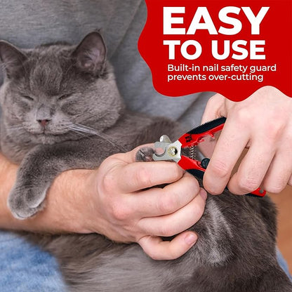 Warren London Cat Nail Clipper | Kittens Small Dogs | Stainless Steel Blade | Nail Safety Guard | Precision Grooming Tool