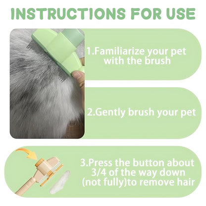 1 PCS Pet Hair Removal Glove w/ 2PCS Pet Combs,Electrostatic Gloves for Cats&amp;Dogs Flea Comb,Dog Comb,Cat Comb,Brush for Shedding,Reusable Animal Fur Removal Tool for Couch,Furniture,Carpet,Curtain