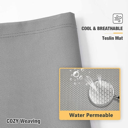 Veehoo Chew Proof Elevated Dog Bed - Cooling Raised Pet Cot - Silver Aluminum Frame and Durable Textilene Mesh Fabric, Unique Designed No-Slip Feet for Indoor or Outdoor Use, Grey, Large, CWC2003