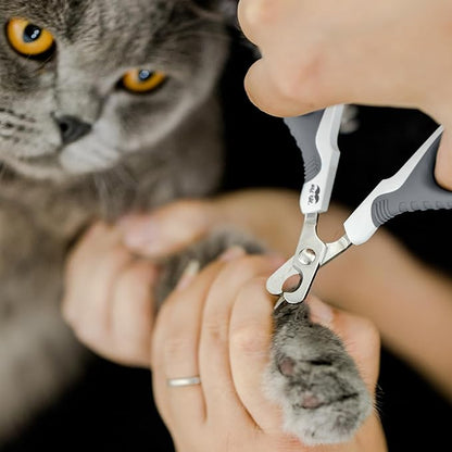 Mr. Pen Cat Nail Trimmer - White &amp; Gray, Cat &amp; Dog Nail Clipper, Kitten &amp; Small Dog Claw Trimmer