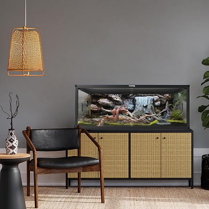 85 Gallon Reptile Tank, Front Opening Snake Tank for Easy Maintenance, Reptile Enclosure with Top Screen Ventilation 48&