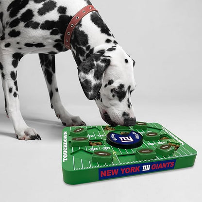 Pets First NFL New York Giants Large Puzzle Toy - Interactive Dog Treat &amp; Slow Feeding Toy