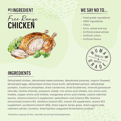 The Honest Kitchen Dehydrated Grain Free Chicken Cat Food, Single Serve Pack, 1 oz x10