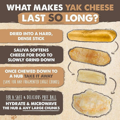 Mighty Paw Yak Cheese Chews for Dogs | All-Natural Long Lasting Pet Treats. Odorless and Great for Oral Health. Limited-Ingredient Chews for Puppies &amp; Power-Chewers (Small, 5 Pack)