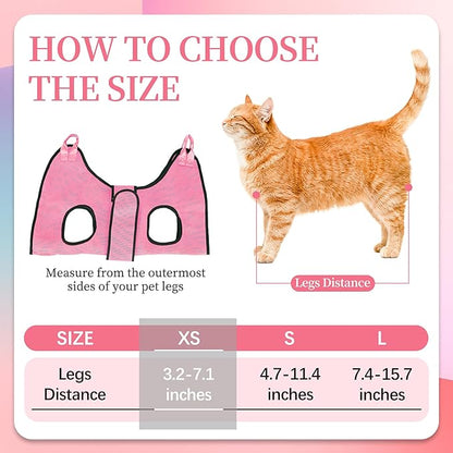 PatiencET Dog Grooming Hammock, Pet Grooming Hammock for Cats &amp; Dogs with Security Strap, Dog Sling for Nail Trimming with Nail Clippers/Trimmer, Nail File, Pet Comb(Pink XS)