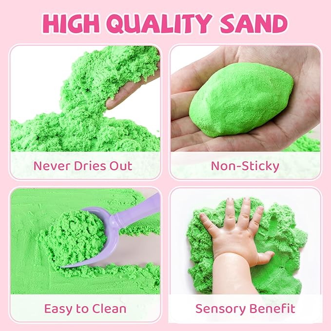 21 PCS Pet Sensory Bin, Dog &amp; Cat Sandbox with Sand &amp; Box, Play Sand Art Toys Kit, Pet Care Play Set, Beach Toys for Kids Ages 4-8, Birthday Gift Girls Boys 3 4 5 6 7 Years Old