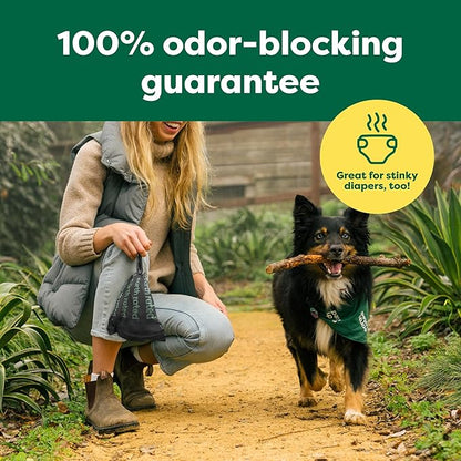 Earth Rated Odor-Blocking Poop Bags for Dogs with 3X Protect, Guaranteed to Block Smells &amp; Leak-Proof Performance, Conceals Smell &amp; Mess, Unscented, 108 Count
