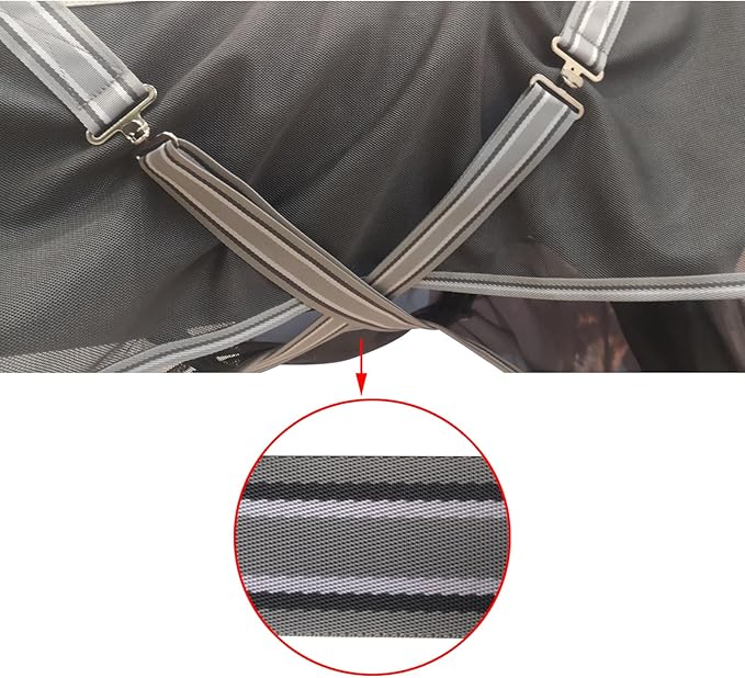 BARN &amp; STABLE Breathable and UV Protective Horse Fly Sheets Tear-Resistant Mesh Fly Sheets for Horse Comfy Equine Summer Sheets with Removable Web Leg Straps