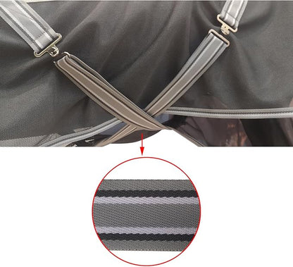 BARN &amp; STABLE Breathable and UV Protective Horse Fly Sheets Tear-Resistant Mesh Fly Sheets for Horse Comfy Equine Summer Sheets with Removable Web Leg Straps
