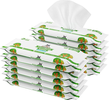 Pogi’s Dog Wipes Travel Packs – Hypoallergenic Pet Wipes for Paws, Body &amp; Butt – Cleaning &amp; Hydrating, Fragrance Free, 240-Count