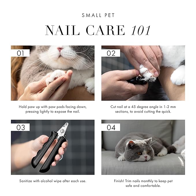 Tweezerman Small Nail Clippers for Dogs &amp; Cats, Manual Professional Dog &amp; Cat Nail Trimmer with Ergonomic Handle