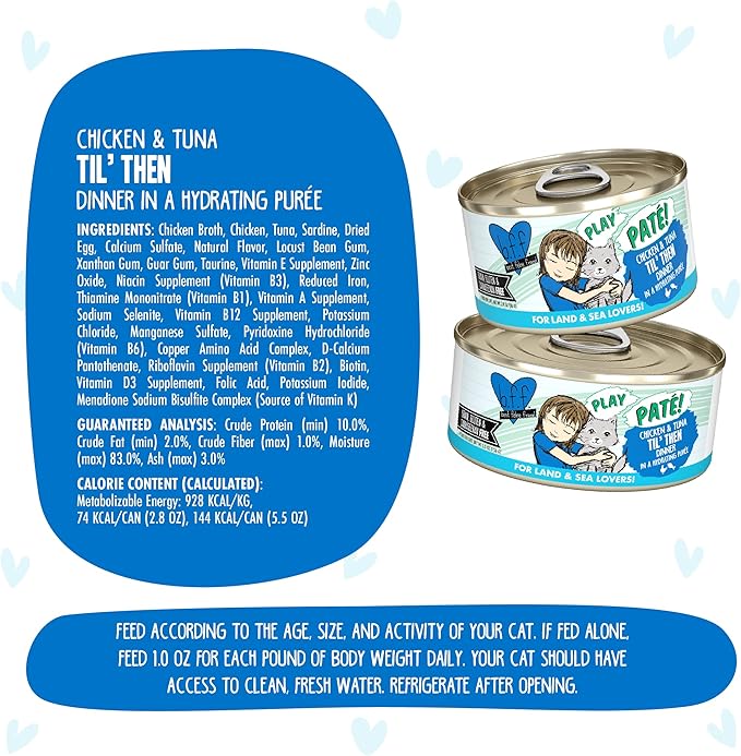 Weruva B.F.F. Play - Best Feline Friend Paté Lovers, Aw Yeah!, Chicken &amp; Tuna Til&