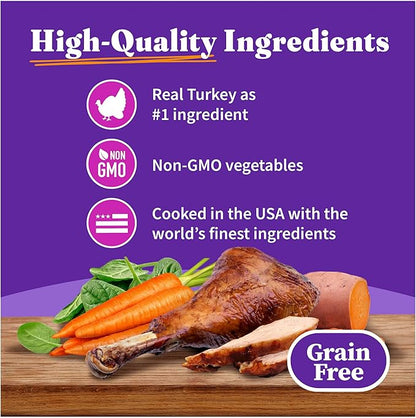 Halo Wet Cat Food Turkey &amp; Duck Recipe, Grain Free Wet Cat Pate, Canned Cat Food for Extra Hydration, 5.5 Oz Can (Pack of 12)