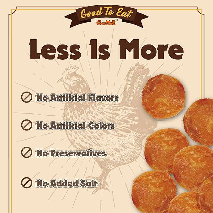 Gootoe Chicken Chips 1lb, All Natural, Grain-Free, High-Protein, Low Fat, Healthy &amp; Easily Digestible, Soft Texture