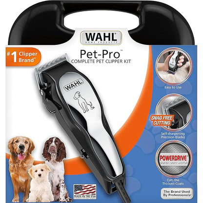 Wahl USA Clipper Pet-Pro Dog Grooming Kit - Electric Corded Dog Clipper for Dogs &amp; Cats with Fine &amp; Medium Coats - Model 9281-210