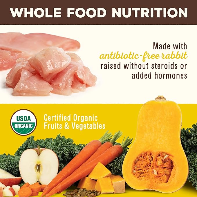 Primal Freeze Dried Raw Dog Food Nuggets, Rabbit, Complete &amp; Balanced Meal, Also Use as Topper or Treat, Premium, Healthy, Grain Free, High Protein Raw Dog Food, 14 oz