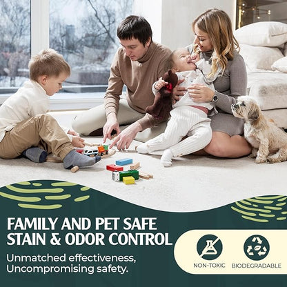 Sprinkle &amp; Sweep Enzyme Carpet Shampoo (32oz) - Carpet Cleaner Solution to Eliminate Tough Stains &amp; Neutralize Odors at the Source - Car, Furniture, Carpets &amp; Rug Cleaner - Use with All Machines