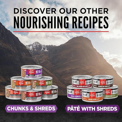 ORIJEN Chunks &amp; Shreds Wet Cat Food Chicken and Tuna Kitten Entrée 3oz Cans (12 Count)