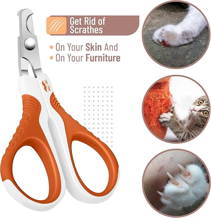 Mr. Pen Cat Nail Trimmer - Raspberry Red &amp; White, Cat &amp; Dog Nail Clipper