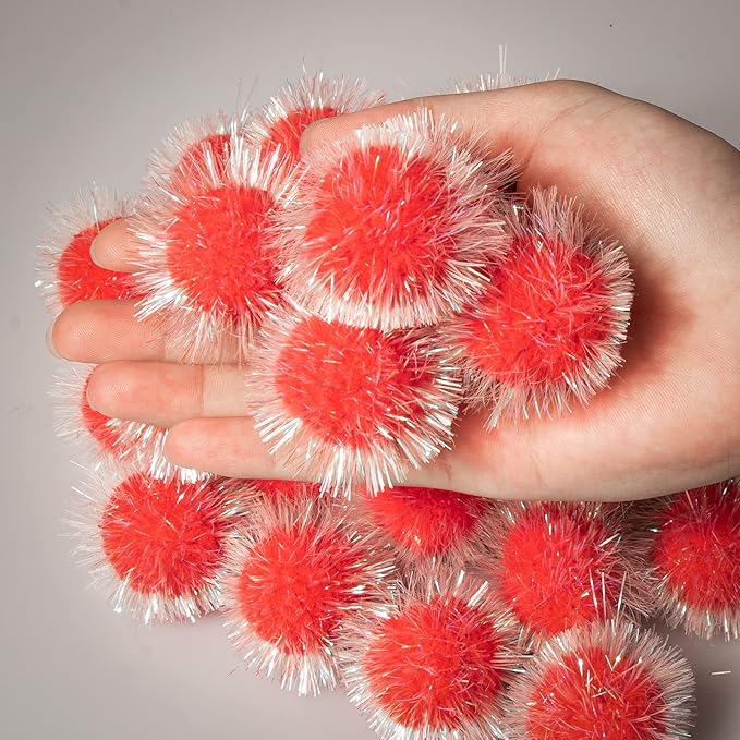 VAPKER 30 Pcs Cat Ball Toys Sparkle Balls Extra Large 2 Inch Cat&