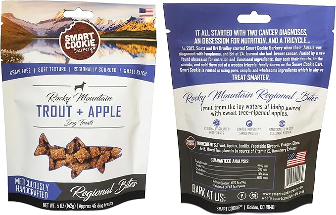 Smart Cookie All Natural Soft Dog Treats - 5 Flavor Variety Pack (5oz Each) - Healthy Dog Treats for Dogs &amp; Puppies with Allergies, Sensitive Stomachs - Chewy, Grain Free, Made in USA
