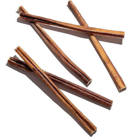 Jack&amp;Pup 12 Inch Bully Sticks for Large Dogs | Thick Odor Free Bully Sticks (3 Pack) Long Lasting Bully Sticks for Dogs