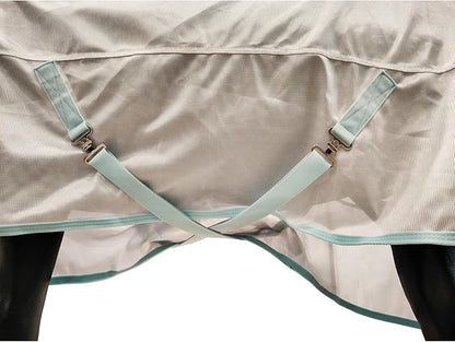 BARN &amp; STABLE Breathable and Tear-Resistant Horse Fly Sheet with UV Protection Equine Summer Sheet Horse Fly Blanket with Removable Web Leg Straps