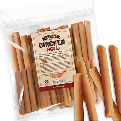 Gootoe Chicken Dog Treats – Chicken Roll 12oz – All Natural, Grain-Free, Low Fat, Premium Training Chews, Healthy &amp; Easily Digestible