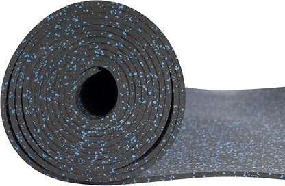 Playsafer Genaflex Rubber Gym Floor Mat, Heavy Duty Commercial Protective Gym Flooring Roll - 8mm Thick (10% Blue, 4&