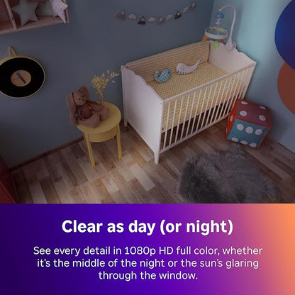 Roku Indoor Camera - Home Security - 1-Pack - Wired Security Camera &amp; Pet Monitor with 1080p HD Color Night Vision, Works with Alexa &amp; Google, Motion &amp; Sound Detection, WDR &amp; WiFi 6