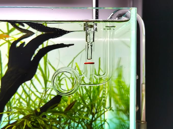 Glass Lily Pipe Spin Outflow with Surface Skimmer for Aquarium Planted Tank (17mm for 16/22mm (5/8&
